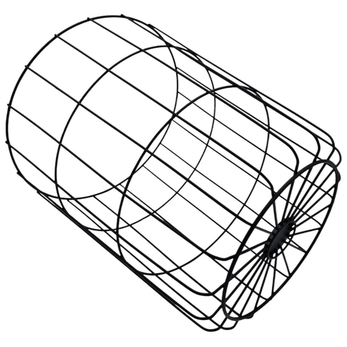 Laundry basket storage basket basket mesh basket round large black metal Ø 39 cm