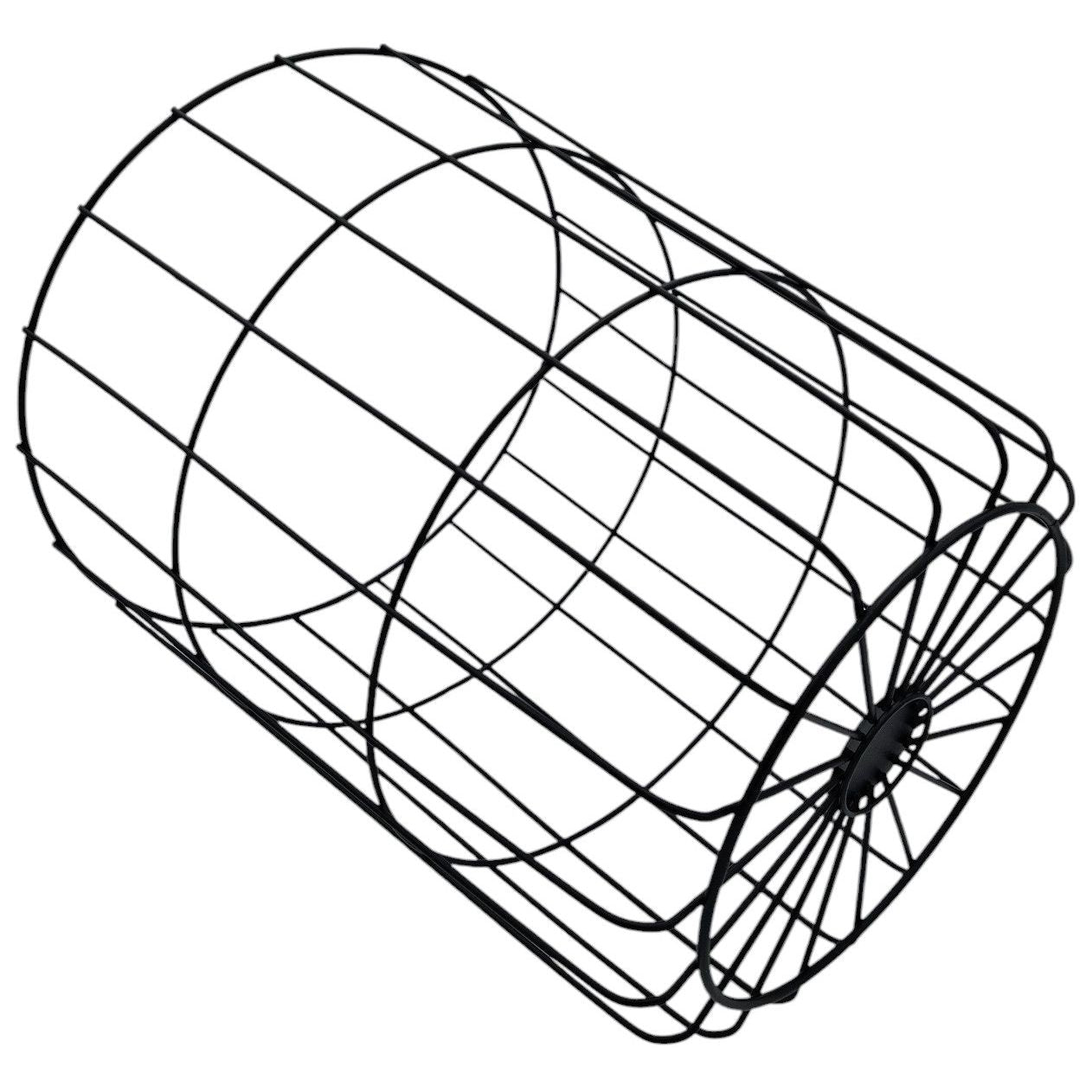 Laundry basket storage basket basket mesh basket round large black metal Ø 39 cm