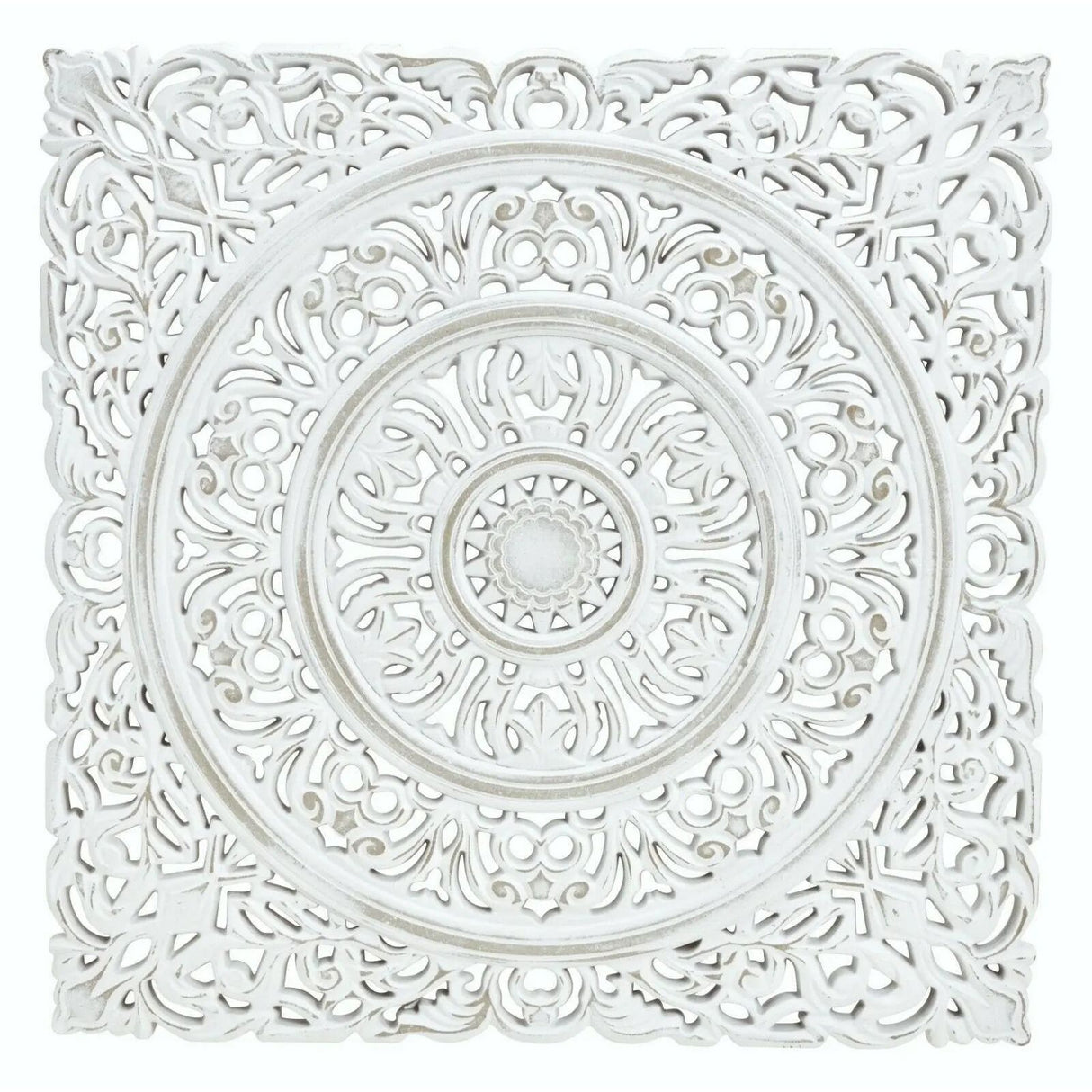 Wall ornament wood white 55x55 cm shabby country house ornament wooden ornament wooden picture