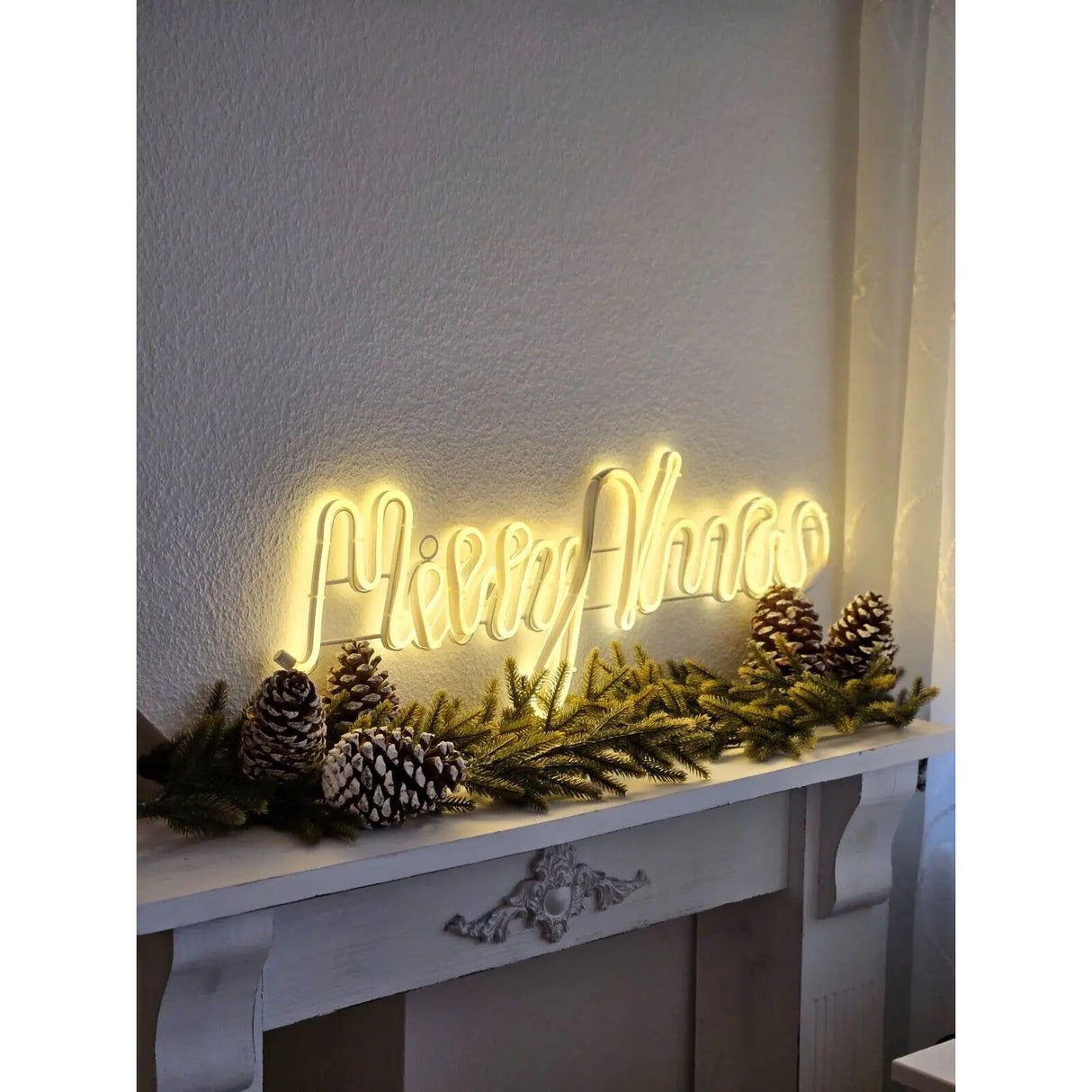 Christmas lights lettering Merry Xmas Merry Christmas LED warm white SALE