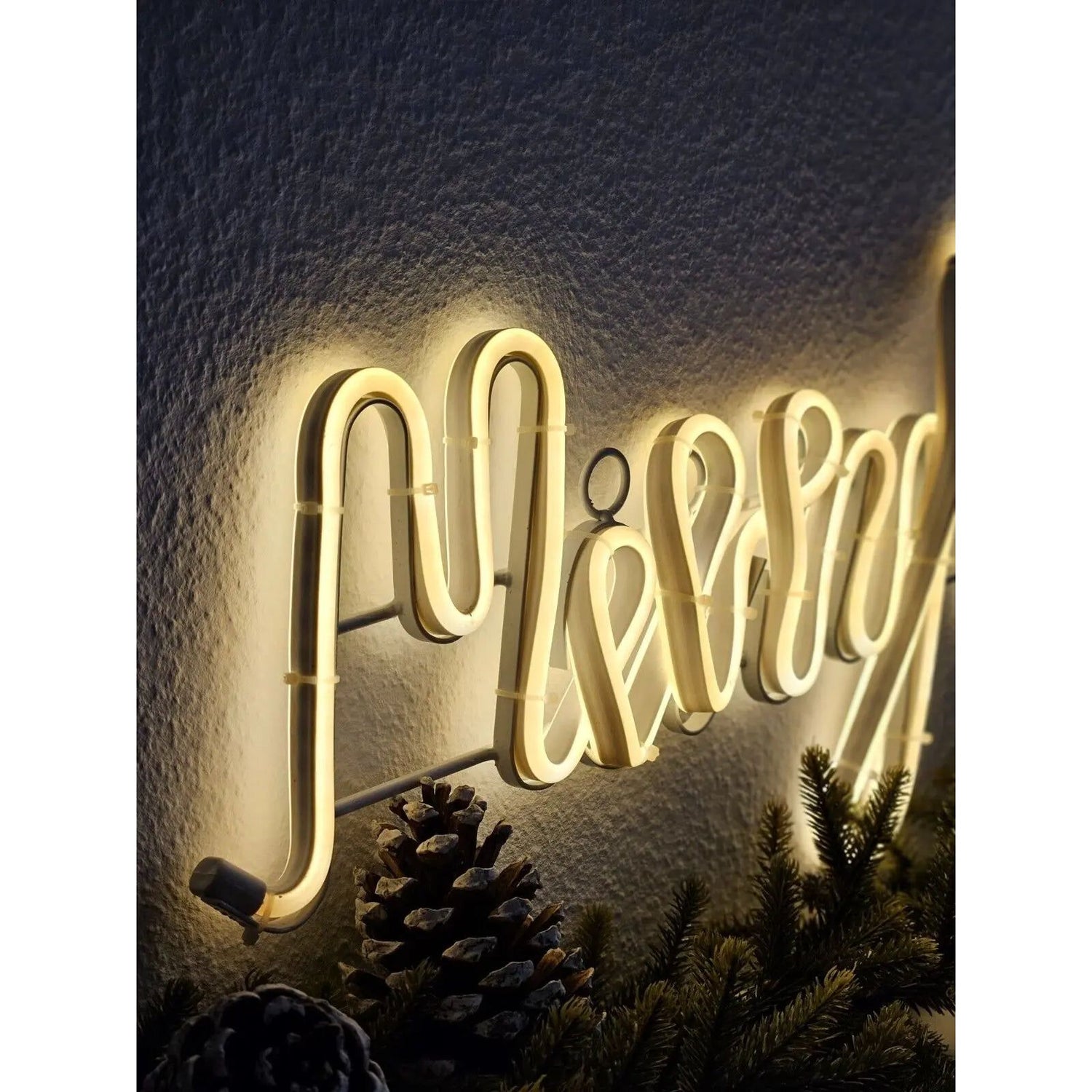 Christmas lights lettering Merry Xmas Merry Christmas LED warm white SALE