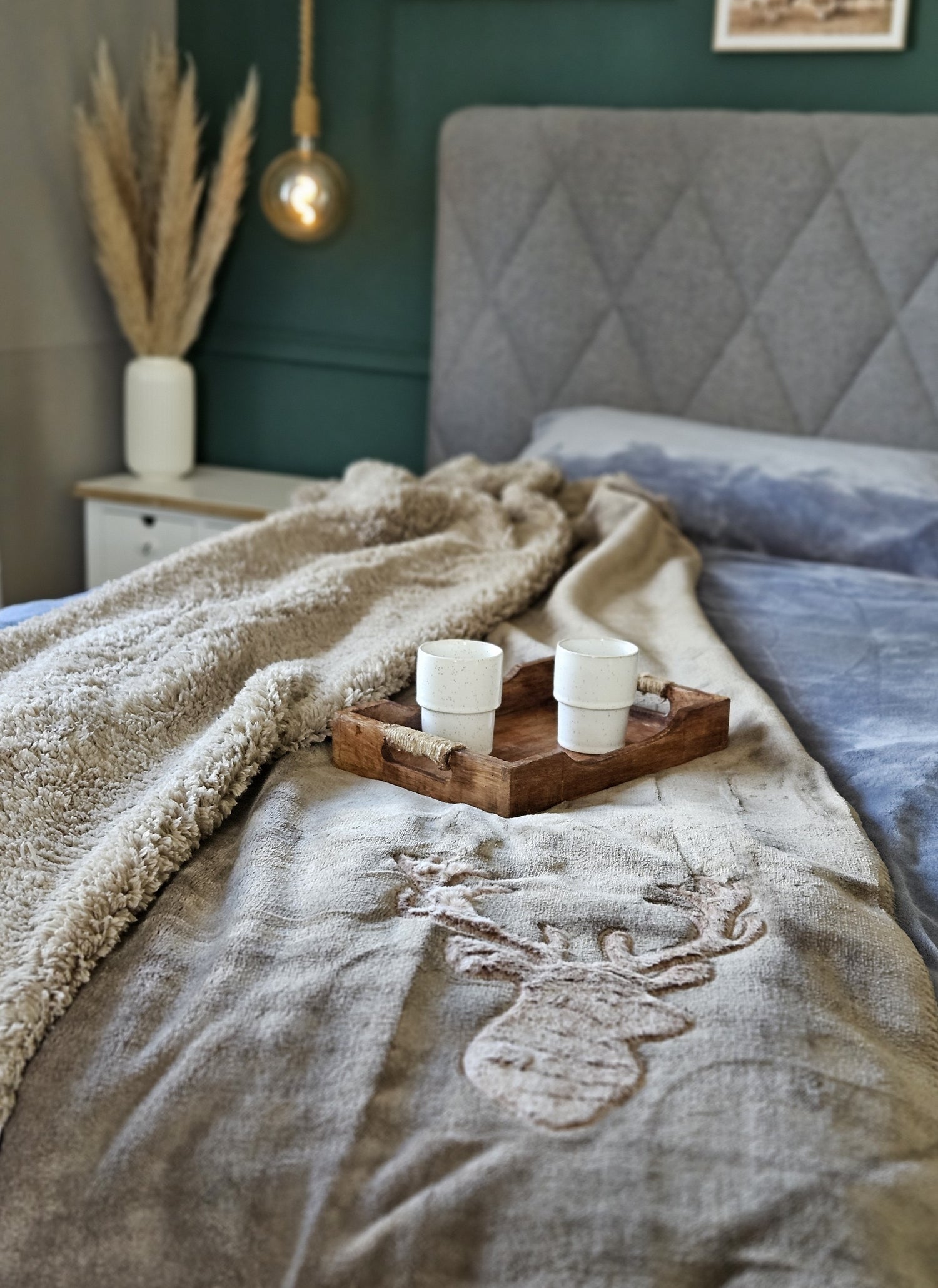 Blanket Cuddly blanket Bedspread Living blanket Deer Winter 150x200 cuddly soft