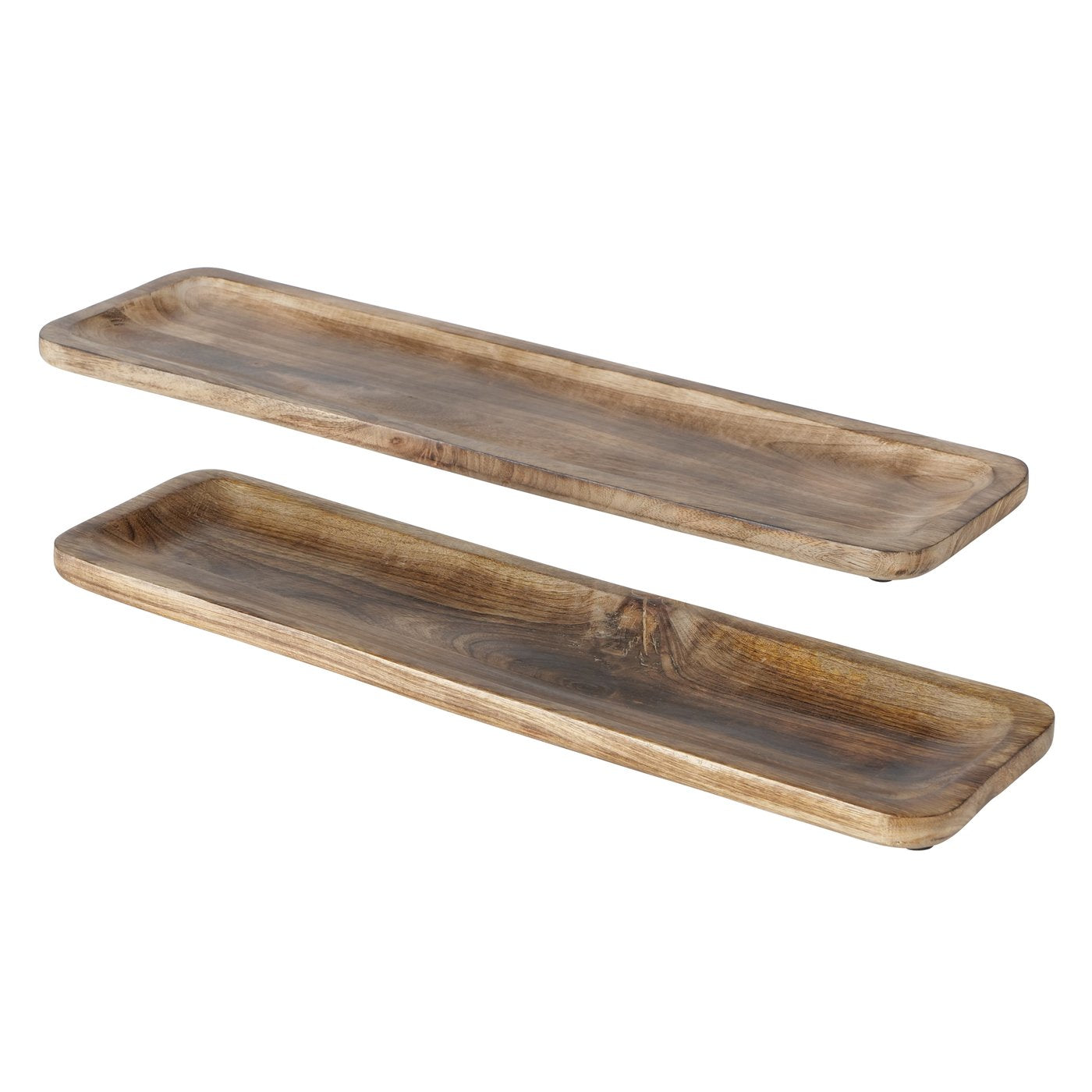 Decorative bowl long tray bowl table decoration rectangular XXL candle plate mango wood