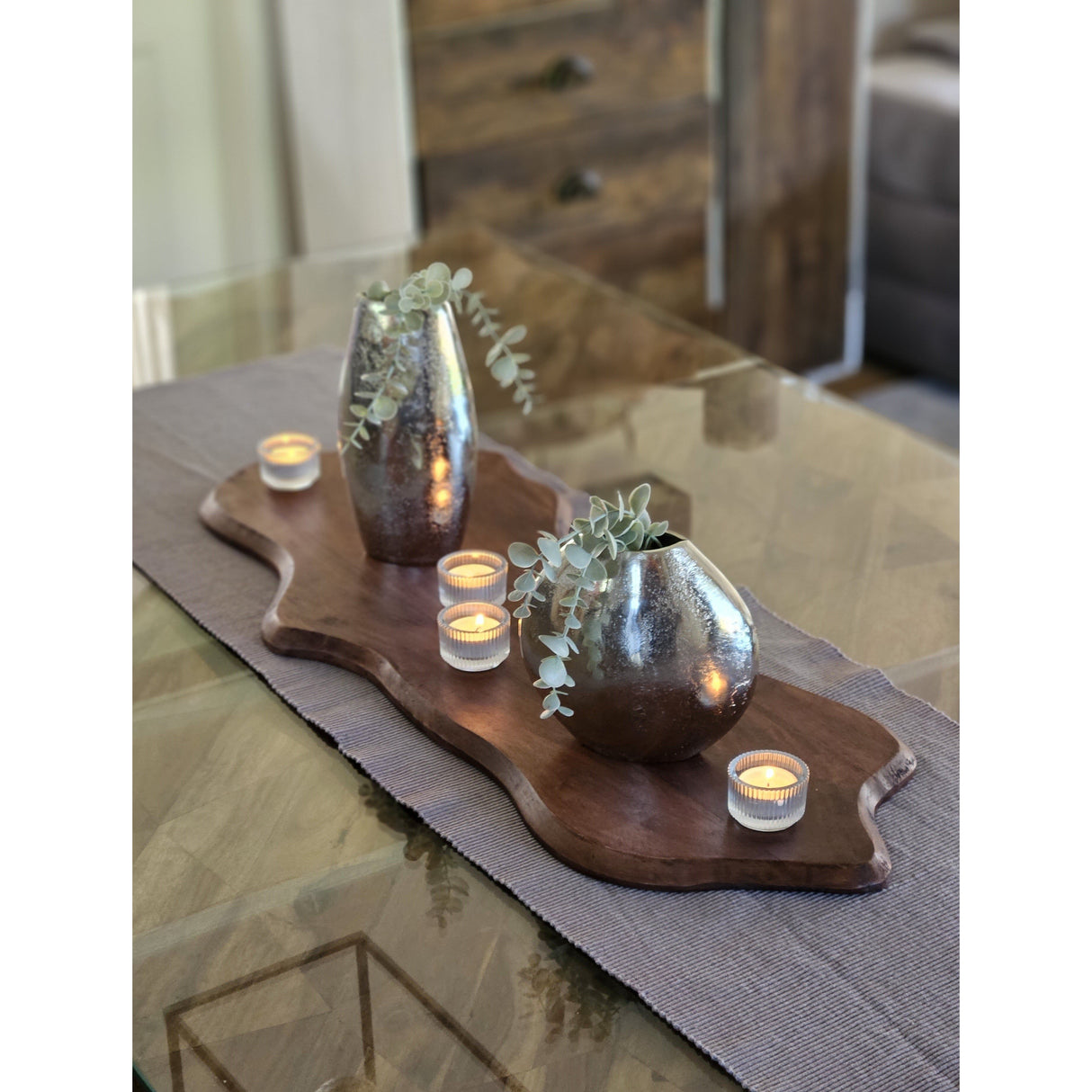 Cutting board XXL mango wood serving board plate wooden board long 80cm B-WARE