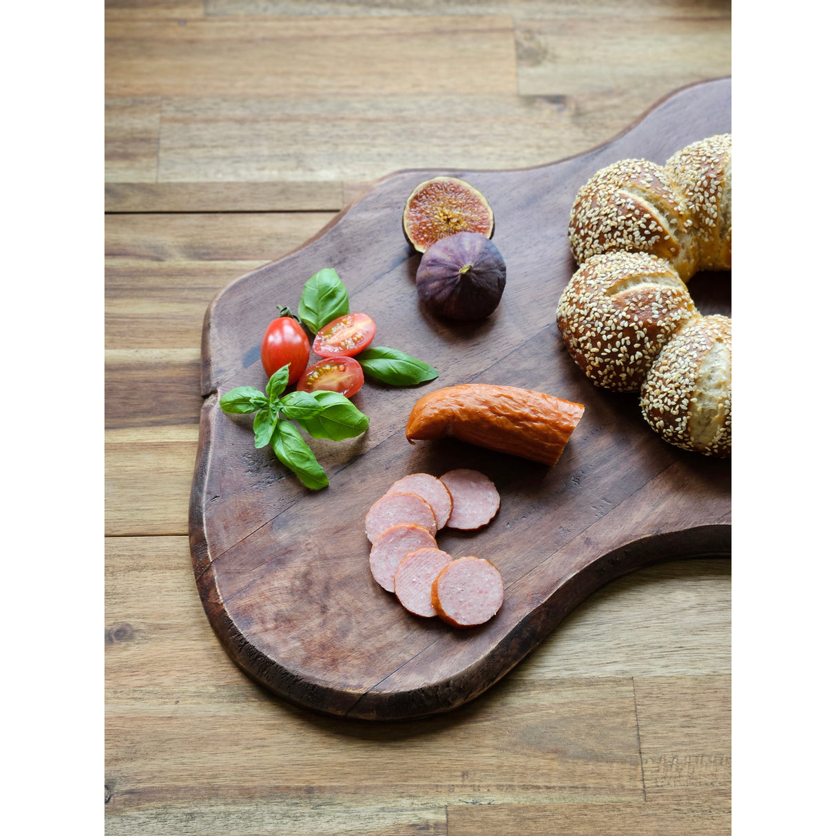 Cutting board XXL mango wood serving board plate wooden board long 80cm B-WARE