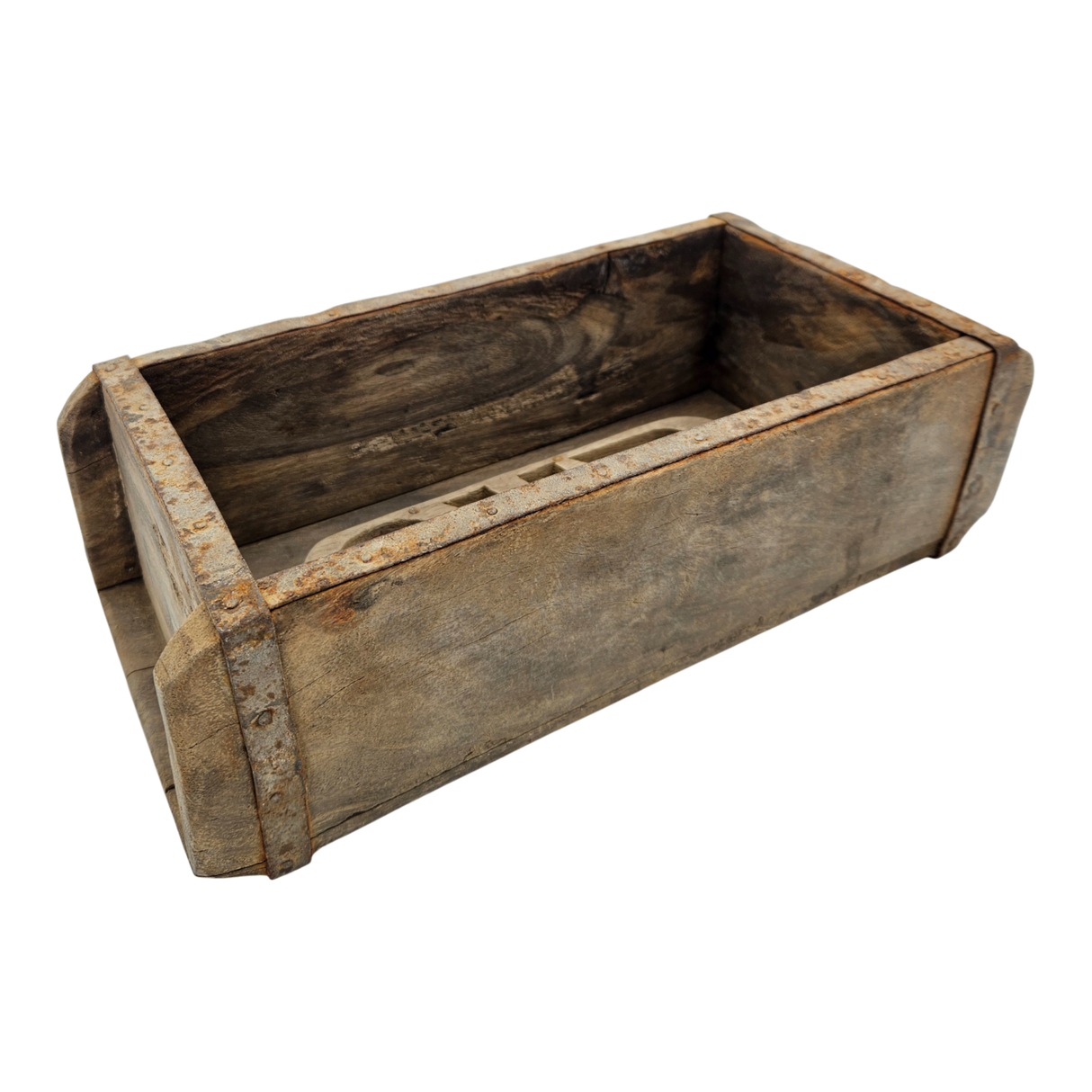 Holzkiste Ziegelform Ziegelsteinform Kiste recyceltes Holz Kasten 31 cm Original rustikal