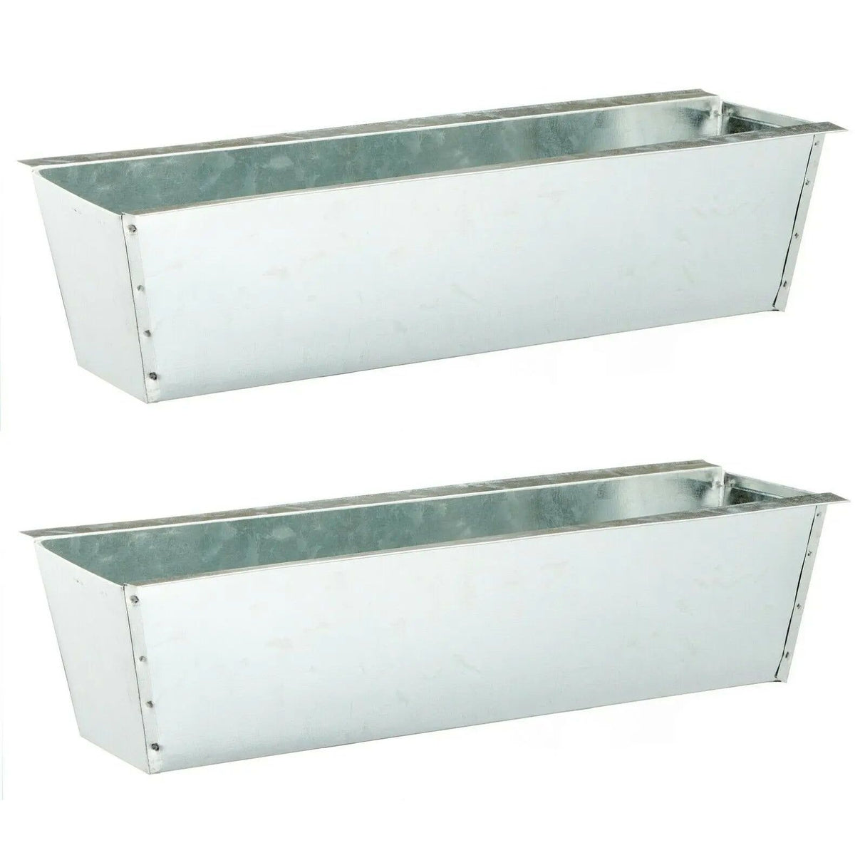 Plant boxes for pallets, pallet planters, pallet beds, flower boxes (zinc, 2 pieces)