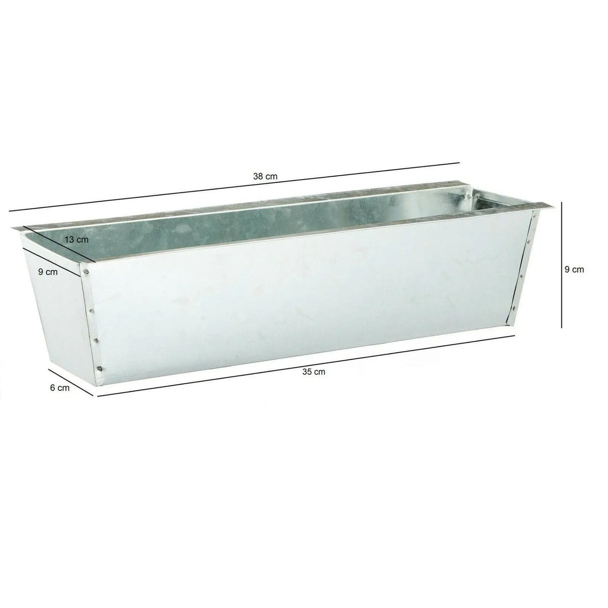 Plant boxes for pallets, pallet planters, pallet beds, flower boxes (zinc, 2 pieces)