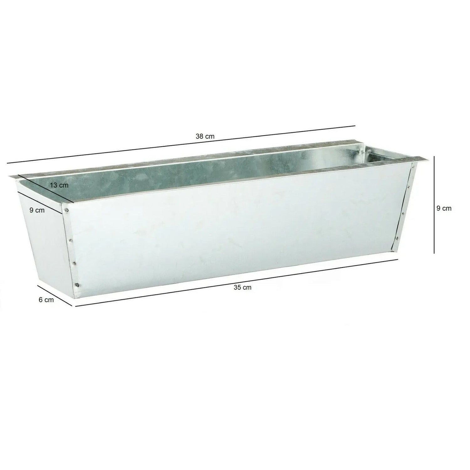 Plant boxes for pallets, pallet planters, pallet beds, flower boxes (zinc, 2 pieces)