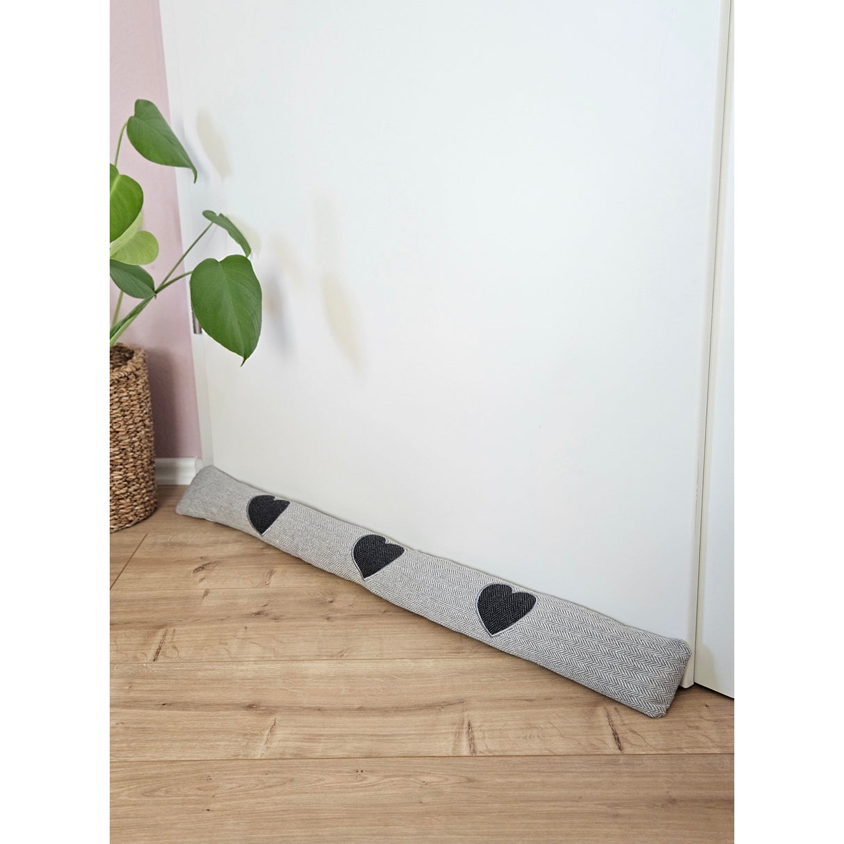 Draft stopper Wind stopper Door seal Doormat Star grey 90x10 cm