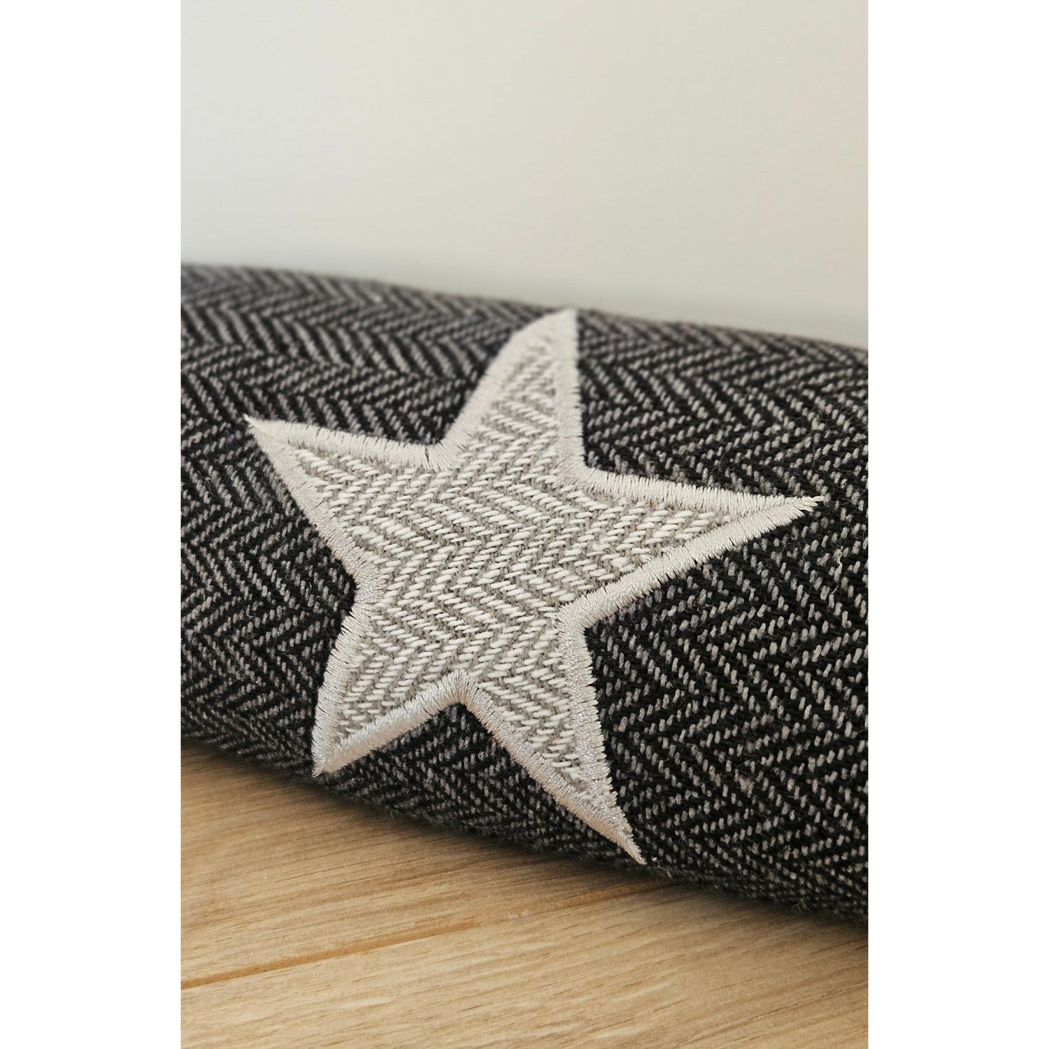 Draft stopper Wind stopper Door seal Doormat Star grey 90x10 cm