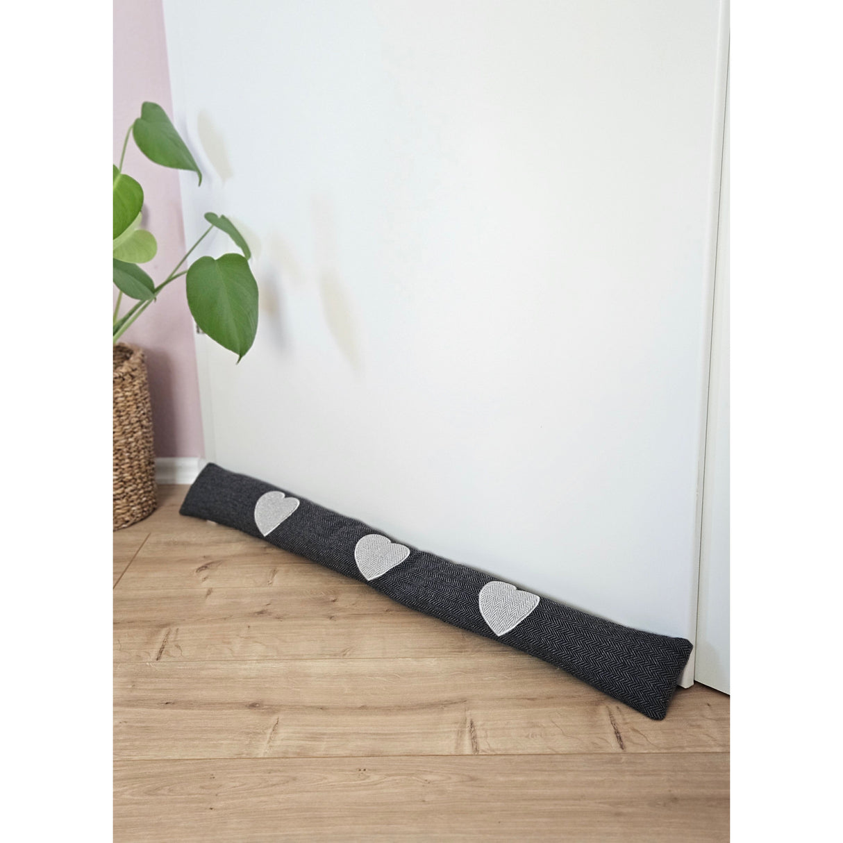 Draft stopper Wind stopper Door seal Doormat Star grey 90x10 cm