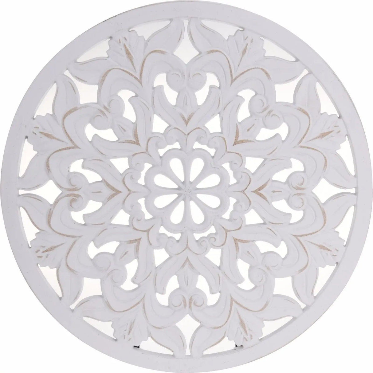 Wall ornament wood white 48 cm round shabby country house ornament wooden ornament wooden picture