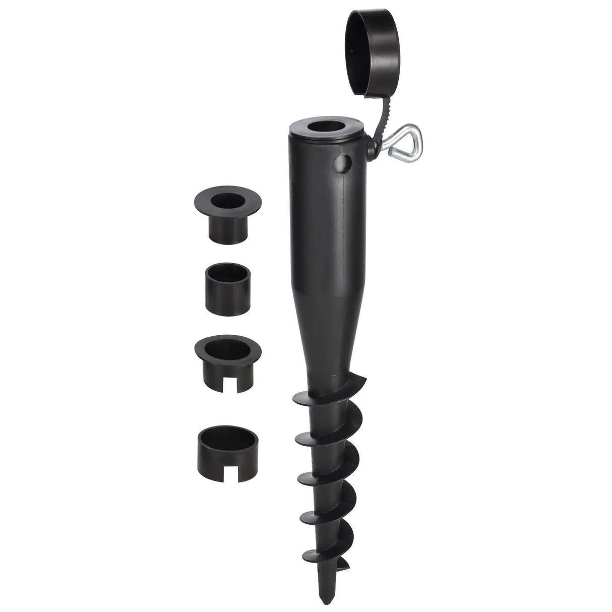 Ground sleeve lawn spike for parasols 25 to 45 mm screw-in ground sleeve incl.4