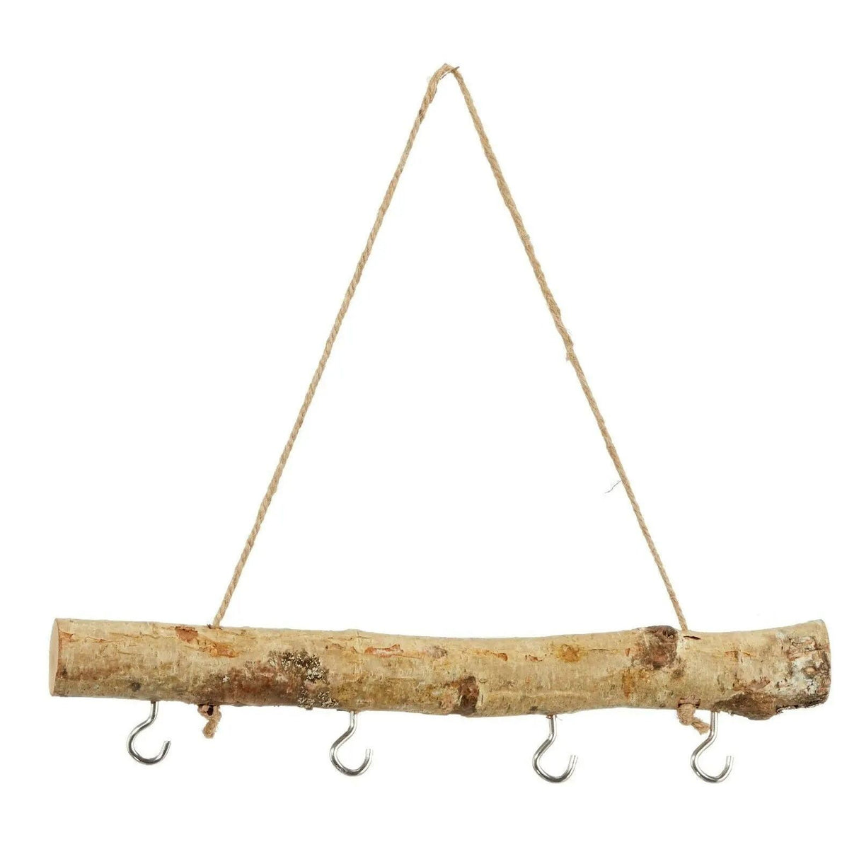 Decorative branch wood 4 hooks window hanger brown natural decoration country house branch decorative branch 30 cm