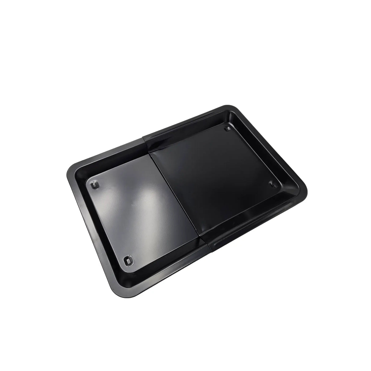 Backblech ausziehbar antihaftbeschichtet Carbonstahl Metall 33x33- 52 cm Schwarz - Backblech