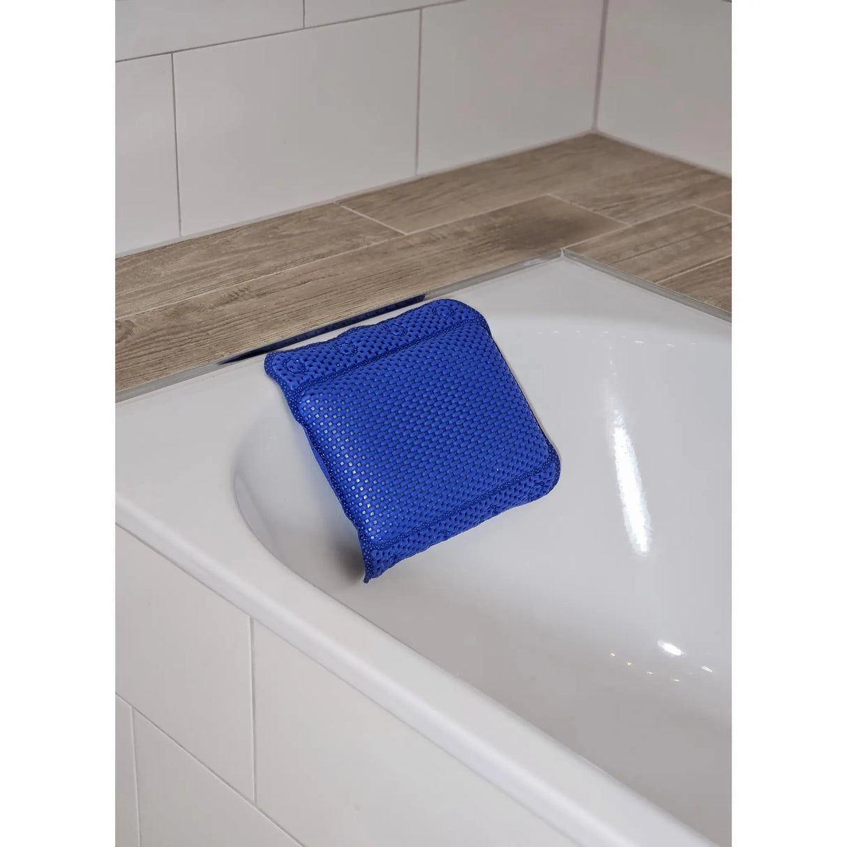 Badewannenkissen grau weiß blau Badekissen mit Saugnäpfen Spa Wannenkissen Kopfkissen - Badewannenkissen