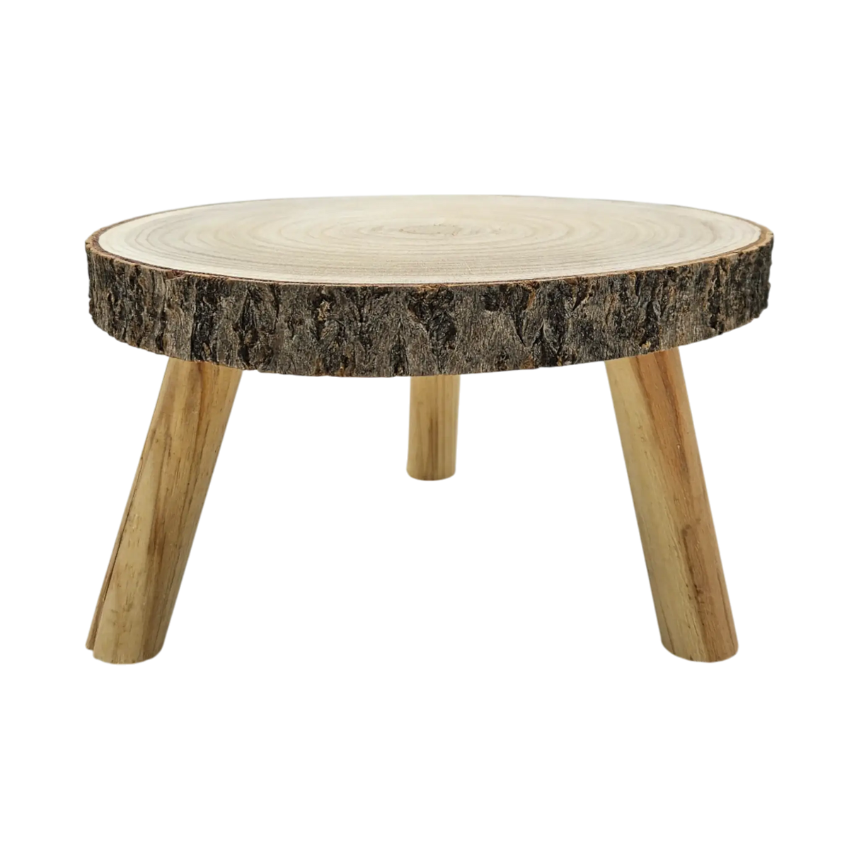 Baumscheibe auf Füßen Kerzentablett natur Baumrinde rund 20-26 cm Pflanzenständer - Dekoteller