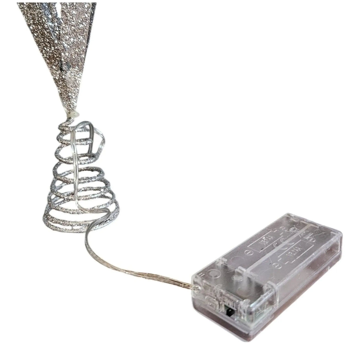 Christbaumspitze 35cm Baumspitze Weihnachten Metall Glitzer LED Stern B-WARE - Weihnachtsstern LED