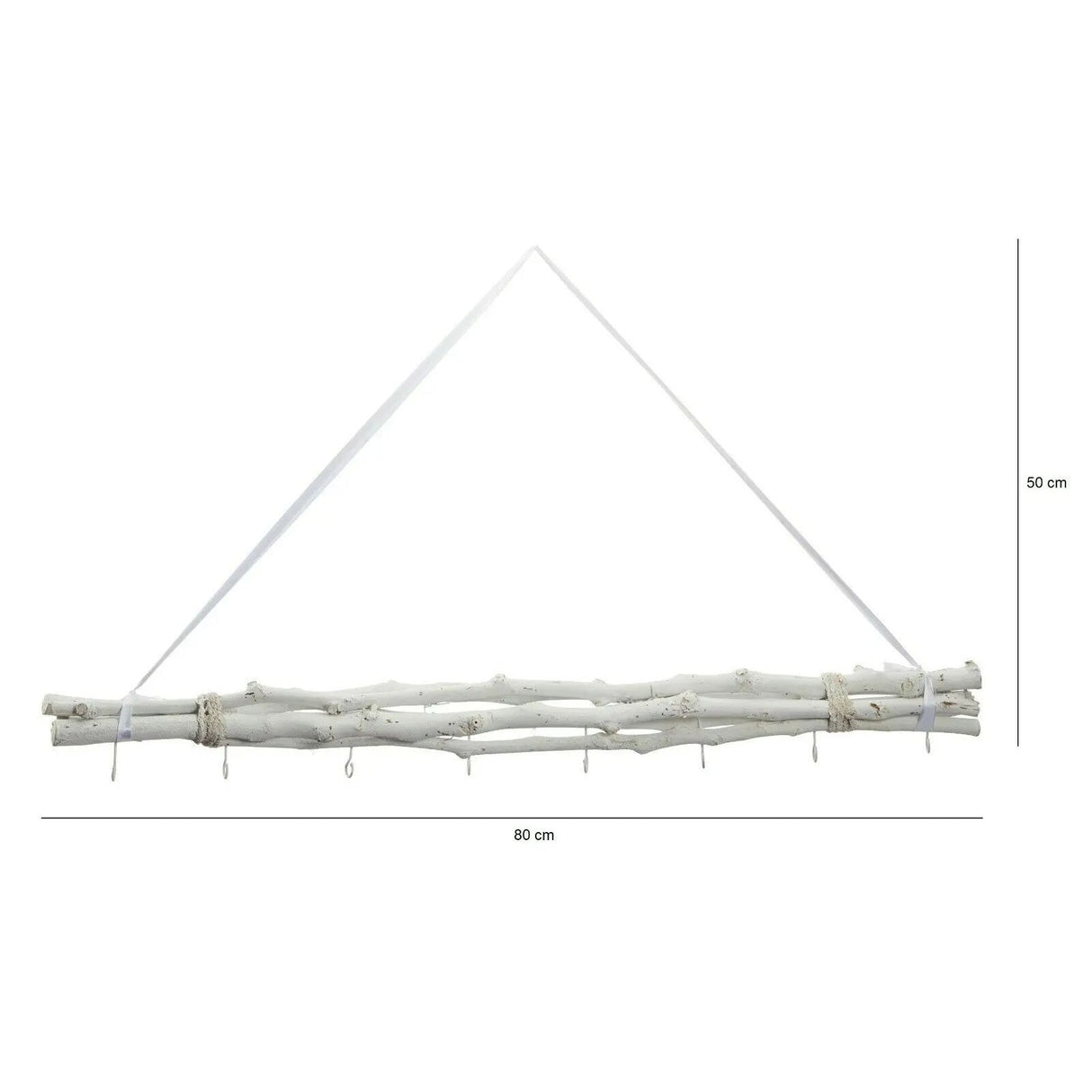 Decorative branches white wood 8 hooks window decoration hanging branch decorative branch hanging branches 80 cm