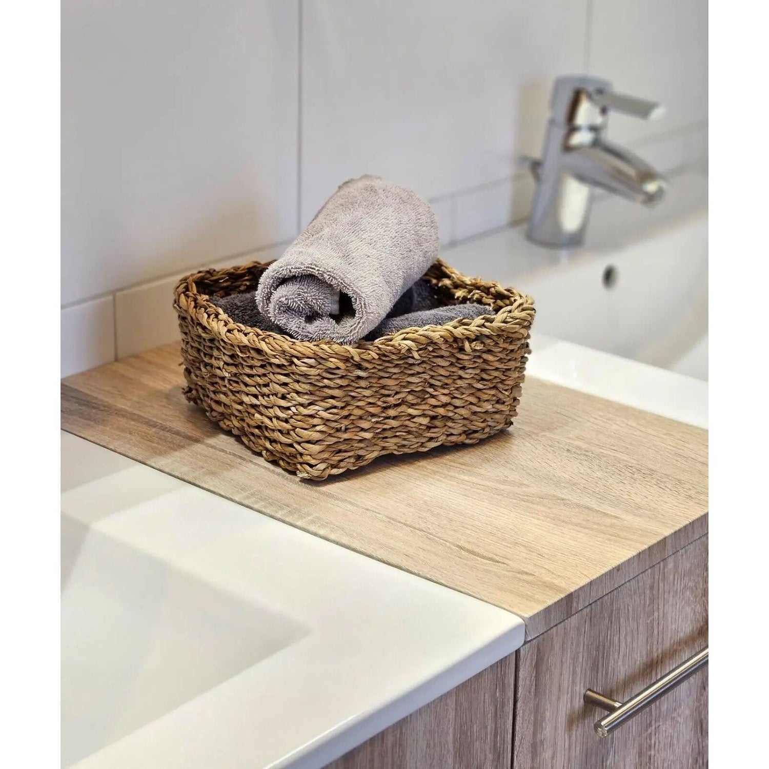 3 baskets storage baskets seagrass basket decorative basket brown storage basket set of 3