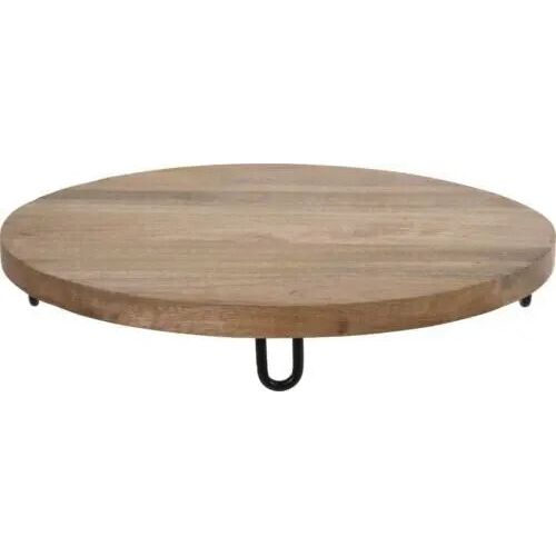 Decorative board wood mango wood wooden board board bowl mango plate with feet Ø 39 cm