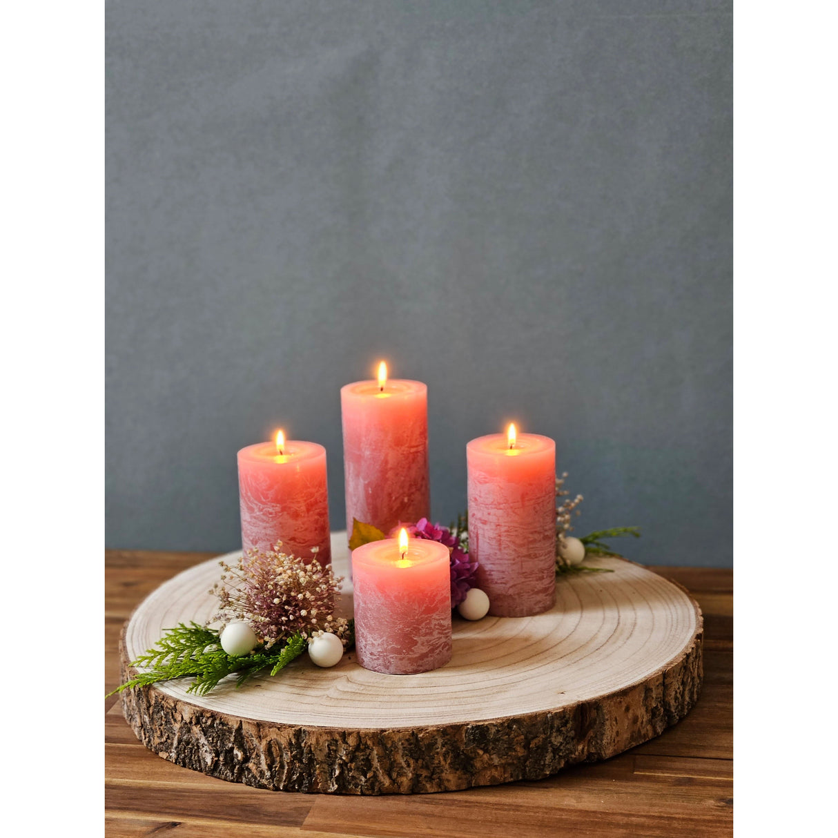 Tree disc wood wooden board bark craft board table decoration tray decoration Ø 36-45 cm