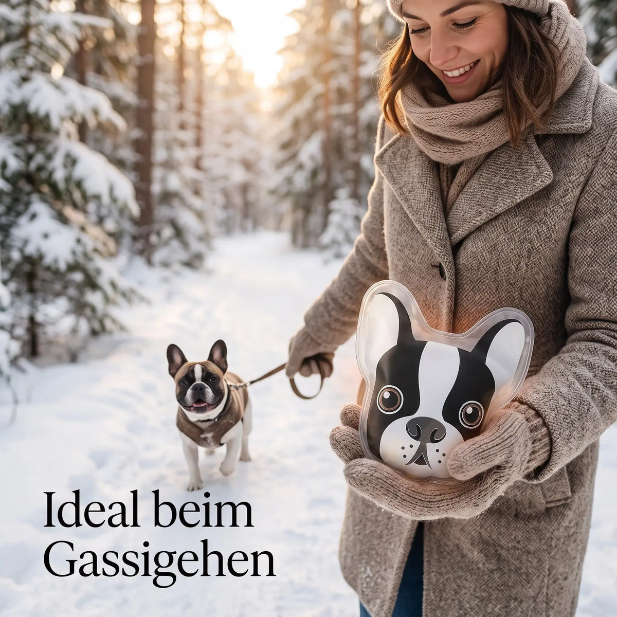 Handwärmer Französische Bulldogge 3er Set – wiederverwendbar - Handwärmer