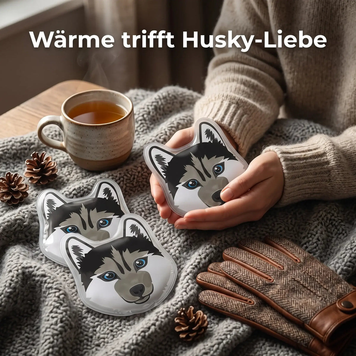 Handwärmer Husky 3er Set – wiederverwendbare Taschenwärmer - Handwärmer