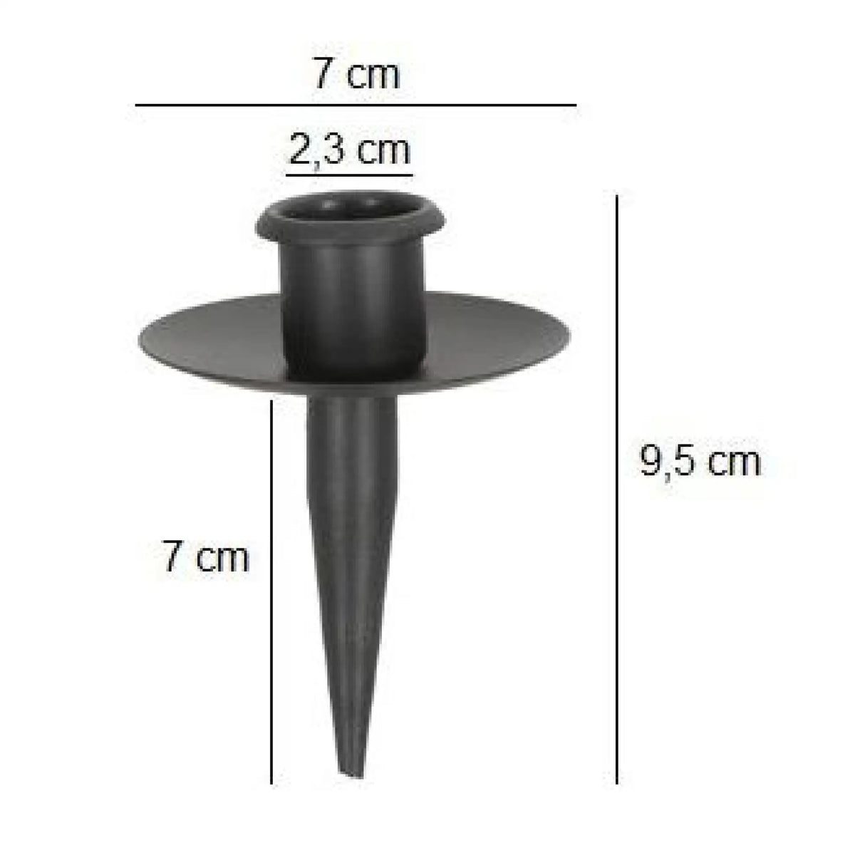 Kerzenhalter für Flaschen Metall schwarz Stabkerzenhalter Tülle für Kranz - Stabkerzenhalter