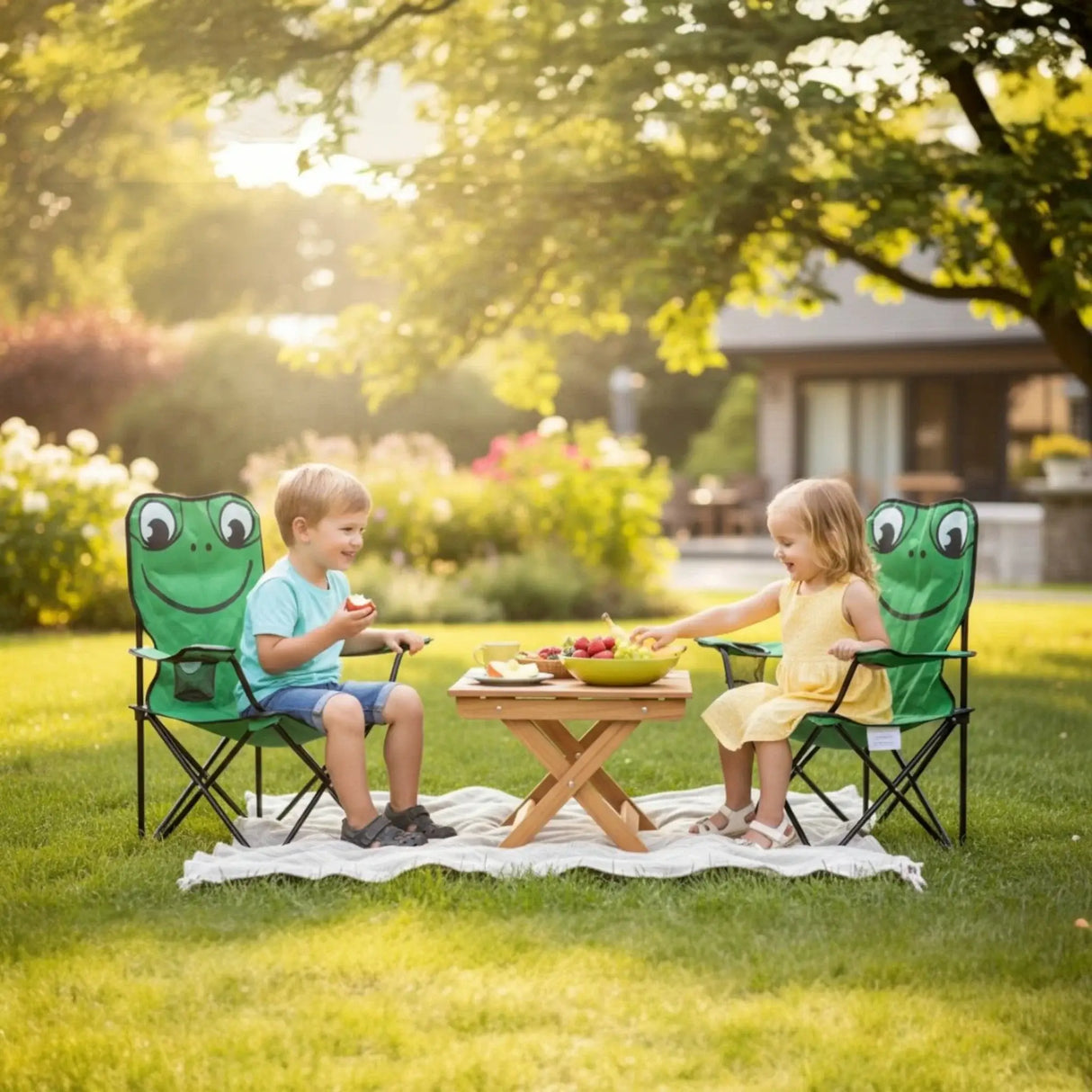 Kinderstuhl Campingstuhl Anglerstuhl Klappbar Affe Forsch Elefant Katze Getränkehalter - Campingstuhl für Kinder