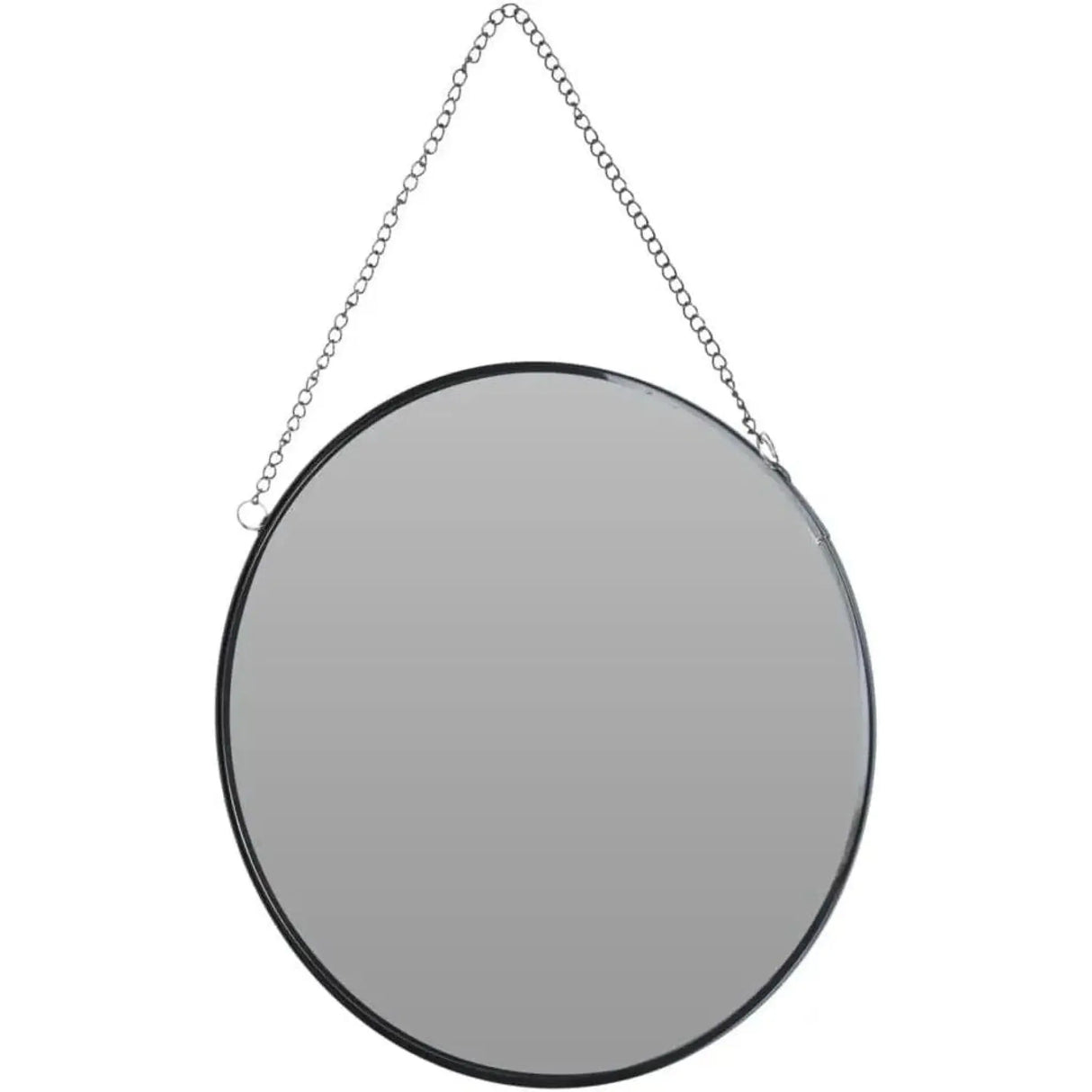 Kleiner Spiegel rund Wandspiegel Deko Metall Glas Dekospiegel schwarz Ø 20 cm - Kleiner Spiegel