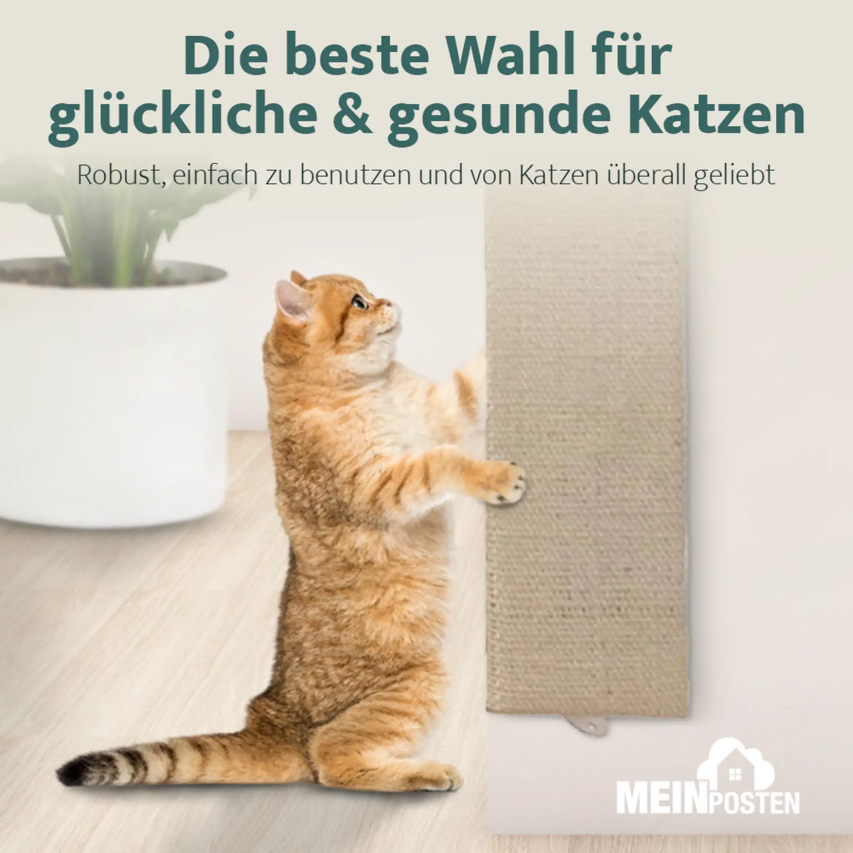 Kratzbrett Kratzmatte für Wand 80x28 cm Eckkratzbrett Kratzbaum Katzen Katze Sisal - Katzenkratzbrett