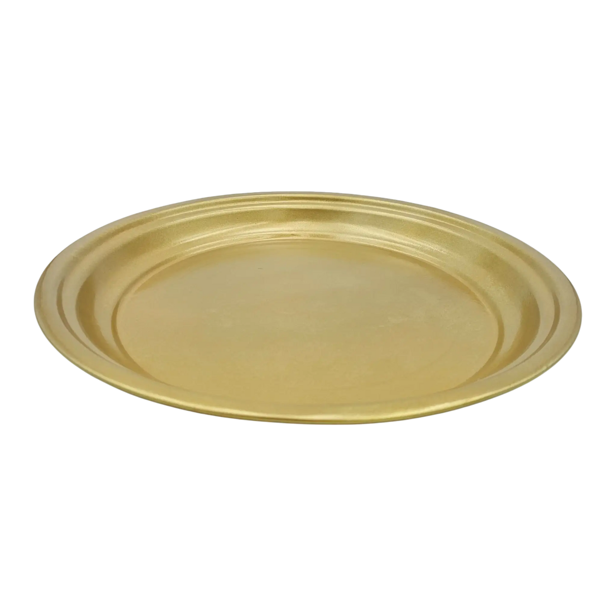 Metallteller Dekoteller rund Gold 30 cm Kerzenteller Kerzentablett Adventsteller Weihnachten - Dekoteller