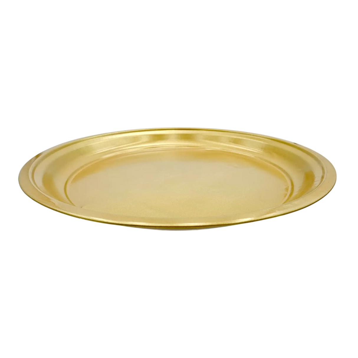 Metallteller Dekoteller rund Gold 36 cm Kerzenteller Kerzentablett Adventsteller B-Ware - Dekoteller