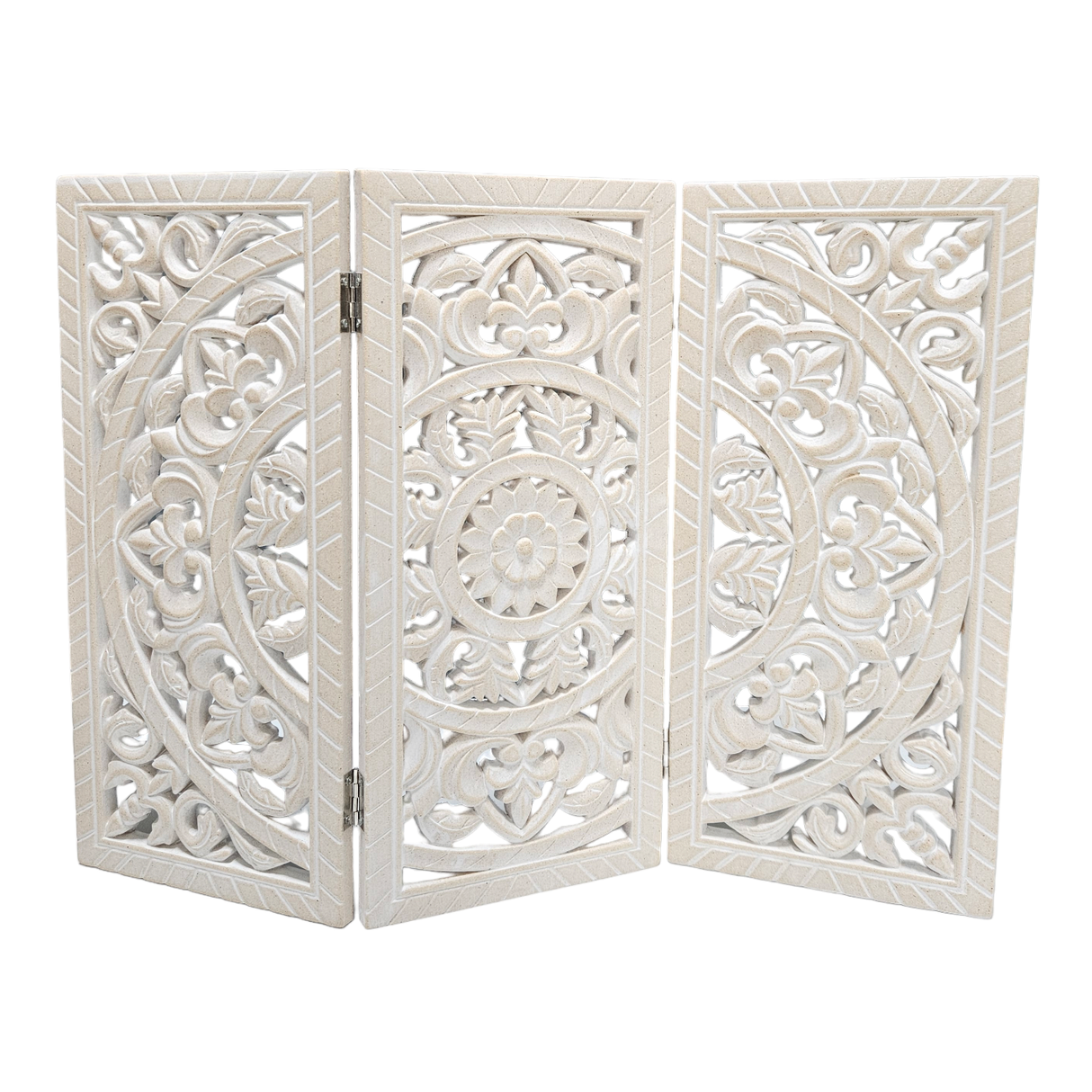 Ornament wooden picture wall ornament wood shabby white country house decoration mandala decoration