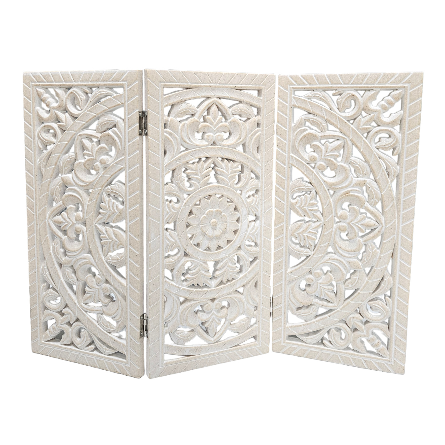 Ornament wooden picture wall ornament wood shabby white country house decoration mandala decoration