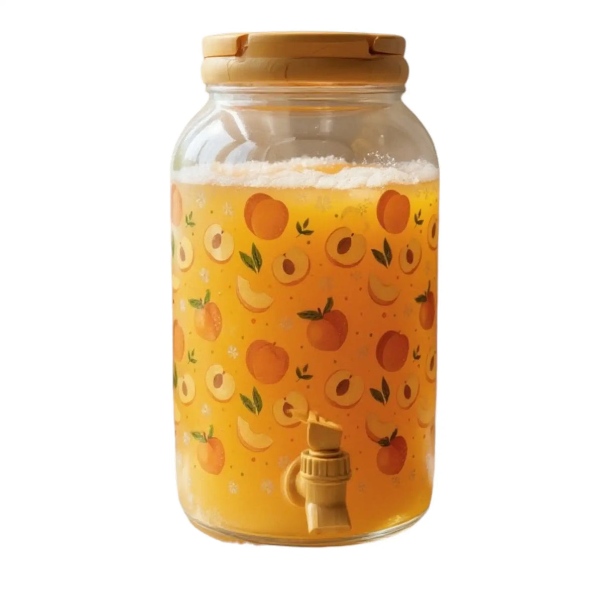 Saftspender Getränkespender mit Zapfhahn 3,75 Liter Kunststoff Wasserspender Pfirsich - Getränkespender