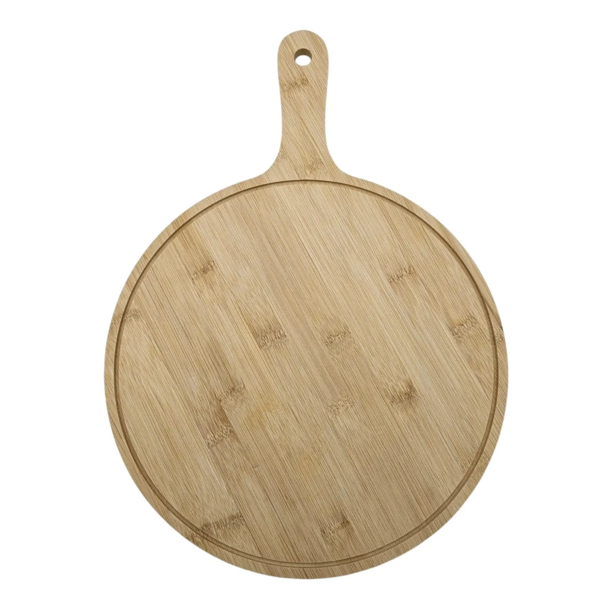 Schneibebrett Pizzabrett Servierbrett Dekobrett Bambus 43x31 Saftrille Holzbrett - Holzbrett