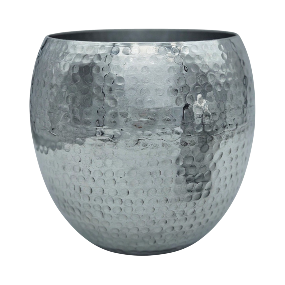 Übertopf Blumentopfe Silber Pflanztopf Deko 2er Set glänzend rund