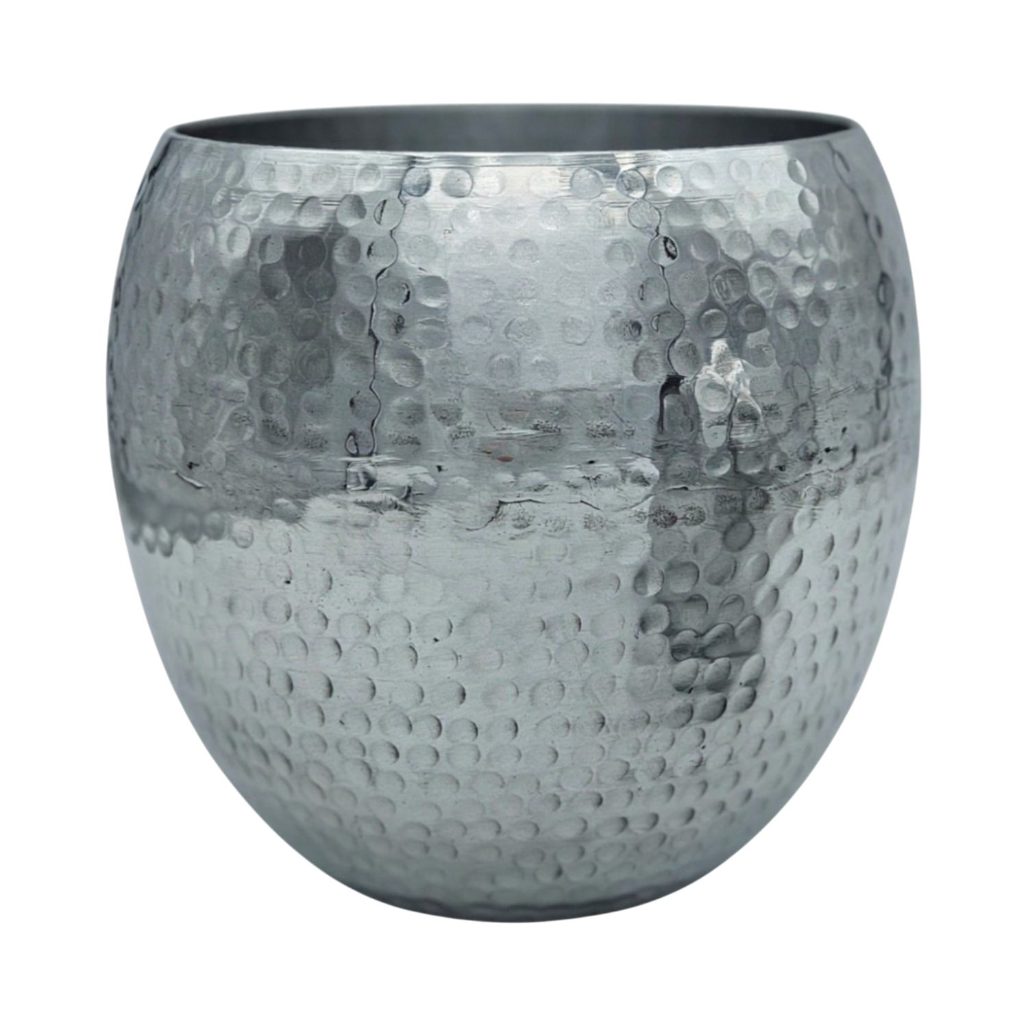 Übertopf Blumentopfe Silber Pflanztopf Deko 2er Set glänzend rund