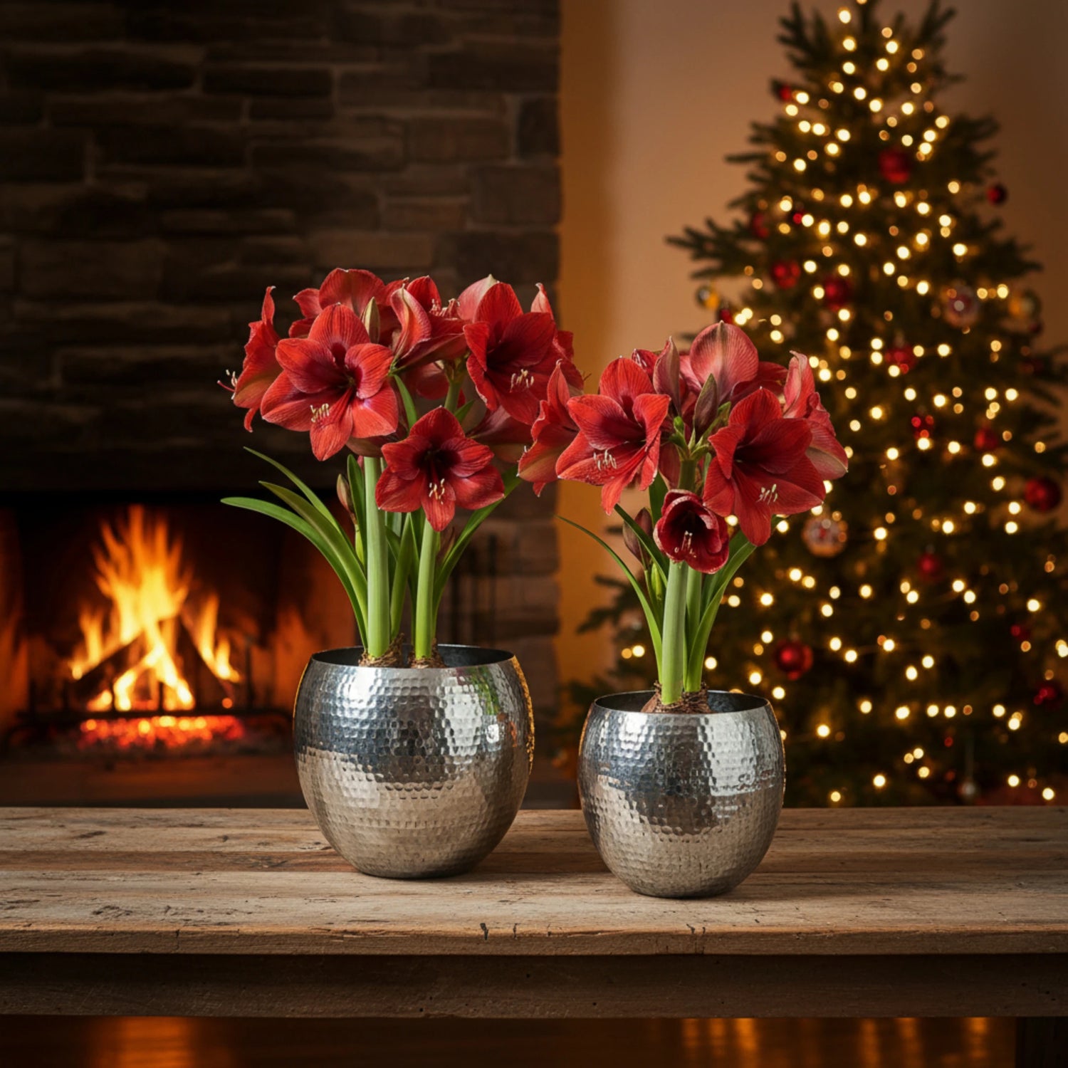 Übertopf Blumentopfe Silber Pflanztopf Deko 2er Set glänzend rund