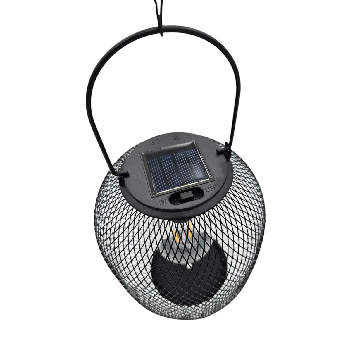 Solarleuchte Metall Gartenleuchte Gartenbeleuchtung warm weiß schwarz LED Leuchte - Hängeleuchte