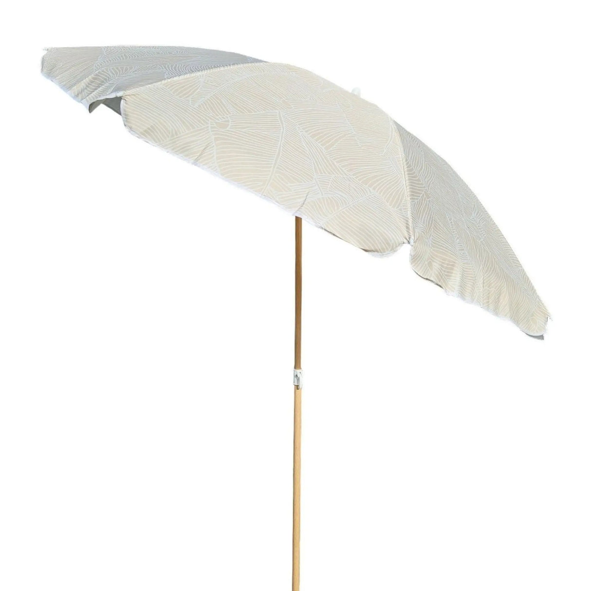 Sonnenschirm Strandschirm Balkonschirm grün creme braun 160 cm UV Schutz 30+ - Creme - Sonnenschirm