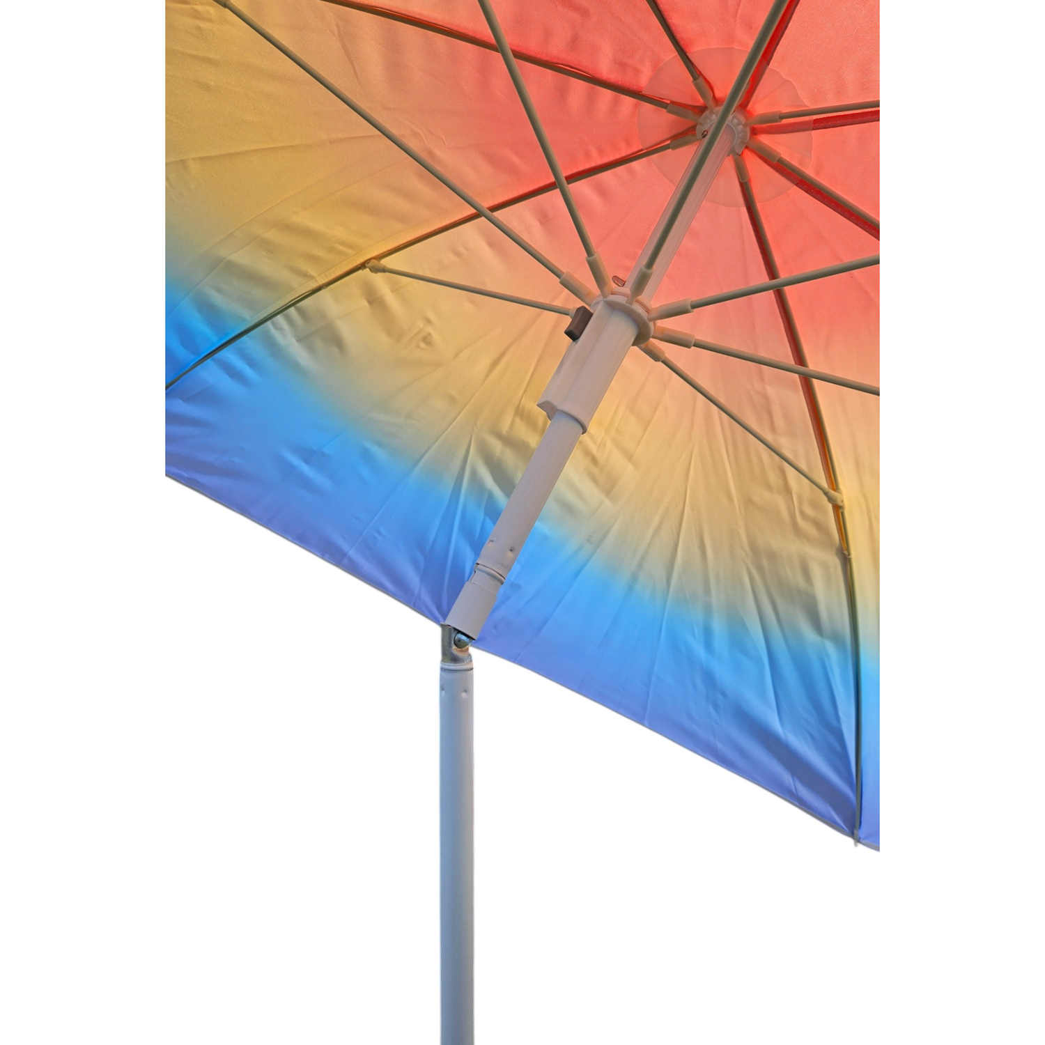 Parasol beach umbrella balcony umbrella UV protection 50+ blue yellow 155 cm colorful