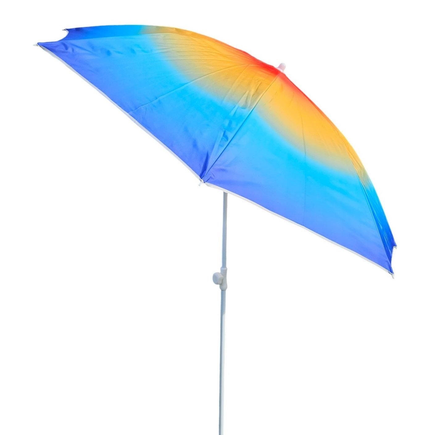 Parasol beach umbrella balcony umbrella UV protection 50+ blue yellow 155 cm colorful