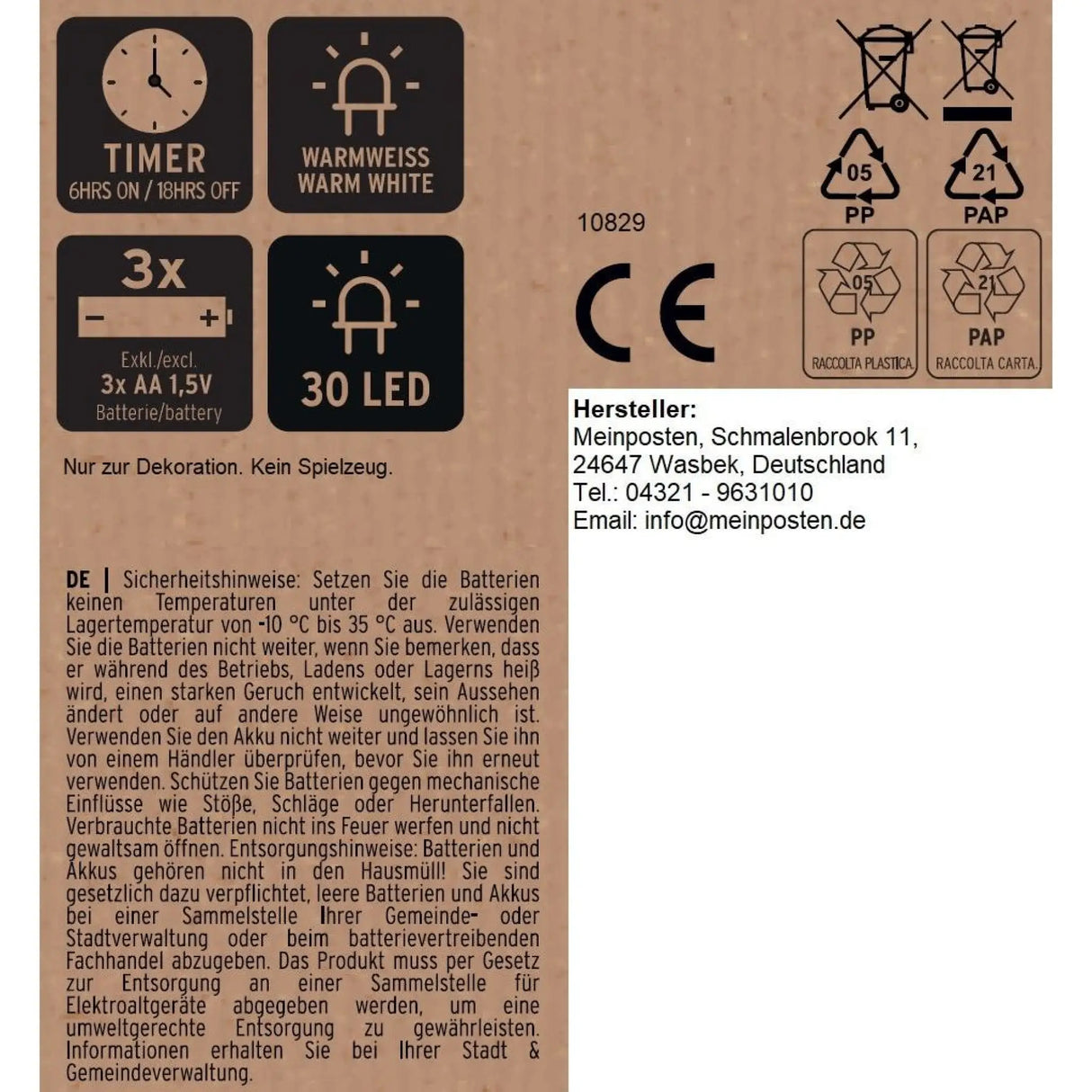 Stern LED warmweiß Weihnachtsstern Metall schwarz Metallstern Batterie Timer Ø 30 cm - Weihnachtsstern