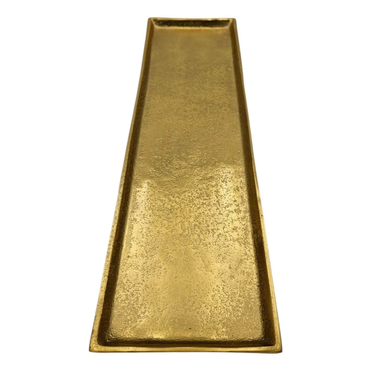 Tablett Deko Metall 44x13 cm gold Kerzentablett Dekotablett Dekoschale rechteckig - Dekotablett