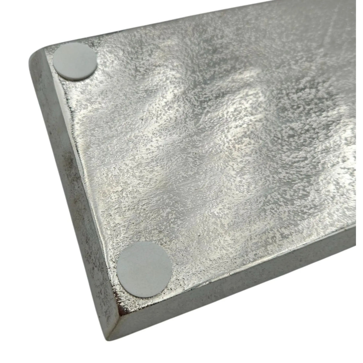 Tablett Deko Metall 44x13 cm silber Kerzentablett Dekotablett Dekoschale rechteckig - Dekotablett