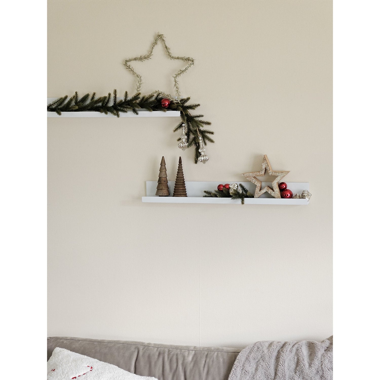Photo ledge picture ledge floating shelf wooden shelf wall shelf shelves wall board white 58cm